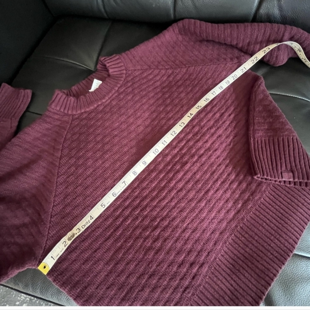 Lululemon Texture Play Crew Sweater Cassis Maroon Cashmere Size XS S NWT - Picture 8 of 11